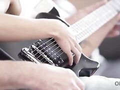 old4k. dad puts guitar aside and takes care of tina walker